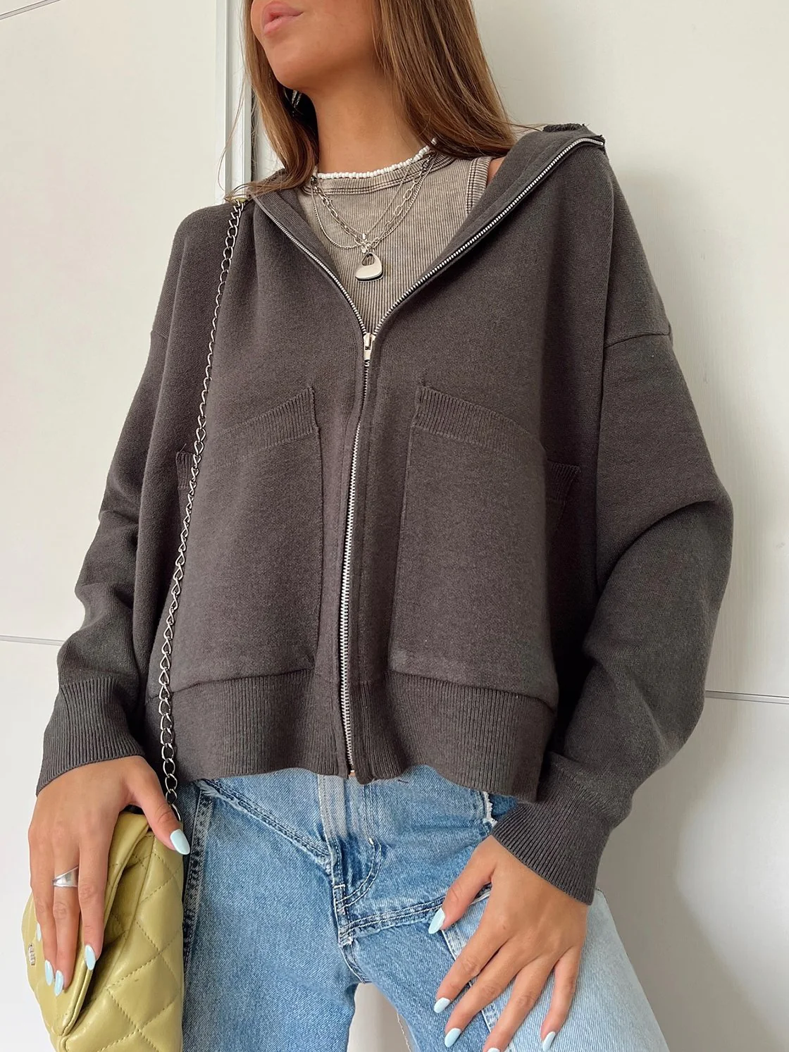 Women's Casual Hooded Sweatshirt Jacket